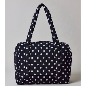 Baggu Small Cloud Carry On Black Polka Dot NWT